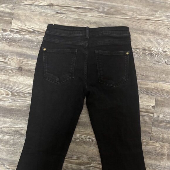 Pilcro The Icon Flare Jeans Size 27 Black Distressed - Picture 3 of 5